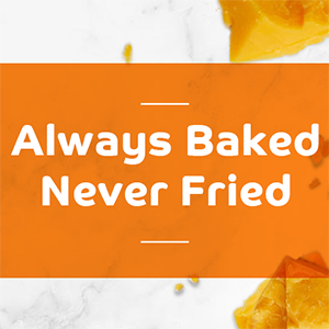 Goldfish crackers are always baked, never fried so you can trust this baked snack will be crunchy.